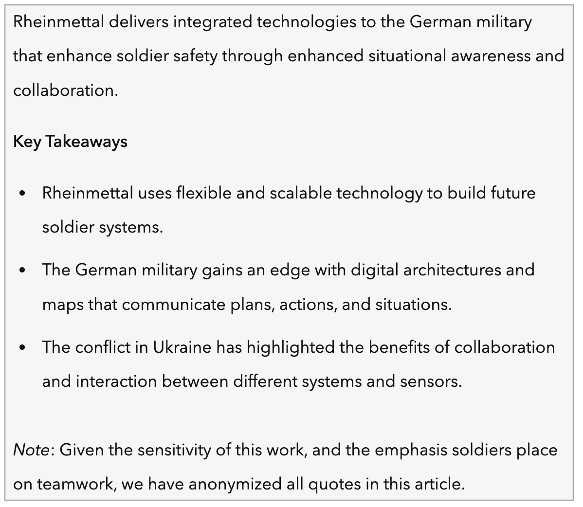Germany’s Networked Soldiers Gain a Collaborative Edge with Shared Maps