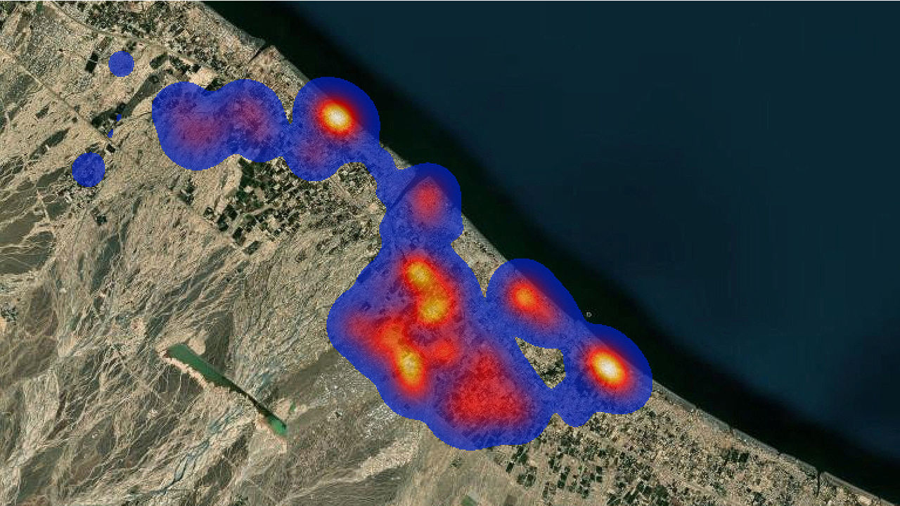 Above is a heat map of the damage meters.