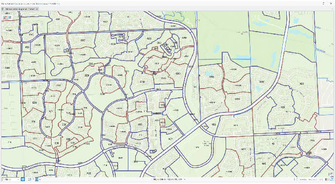 HCAD parcel data displayed in ArcGIS Pro.