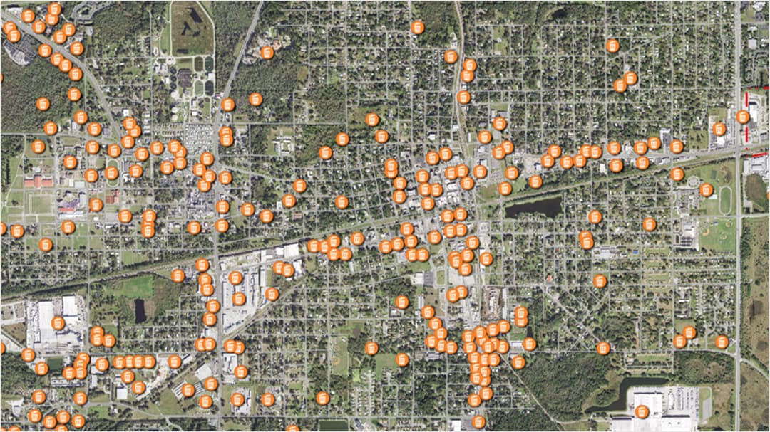 Commercial carts pick-up points.