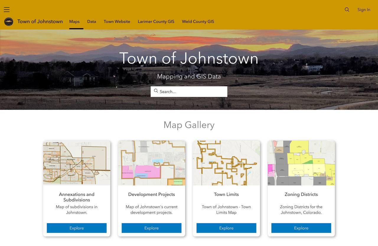Town of Johnstown Hub Site 