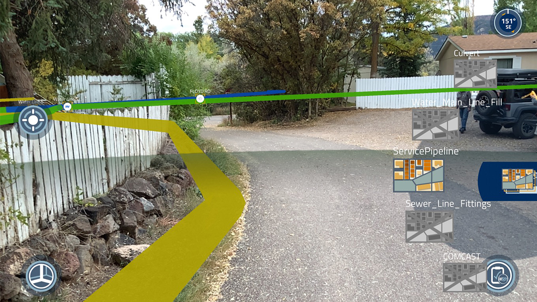 pipeline data in augmented reality