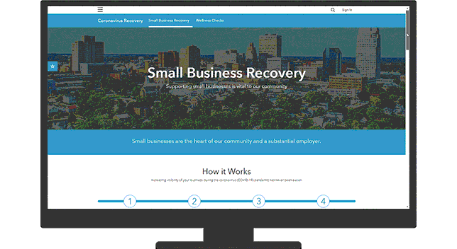 A website sharing maps and information with small business owners and the community