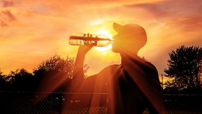 black and white image of two indigenouschildren