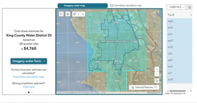 Screenshot of King County's Aerial Imagery Program app.