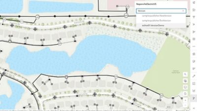 Carte de Naperville Electric V5 et des bornes de recharge pour véhicules électriques, qui affiche les terres, l’eau et des lignes noires connectées