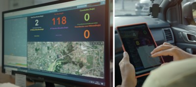 Responders in Matosinhos rely on dashboards at the command center and in the field.