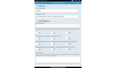View of Locate Response App