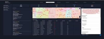 A dashboard shows a map of subdivision request locations and tables with their status dates and assignments