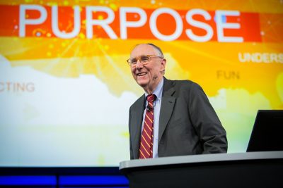 Jack Dangermond auf der Bühne der Esri UC 