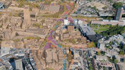 A dashboard shows a map of city and town planned infrastructure projects with a wide distribution across the state of Montana, as well as statistics for Beaverhead County.