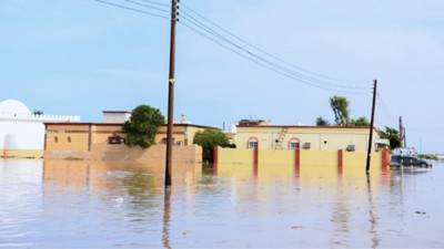 Rains flooded streets leaving electrical crews unable to serve customers.