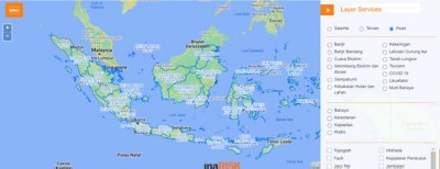 Map with blue, green and yellow colors to show the highlighted areas. 