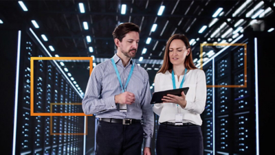 Personer i serverhall