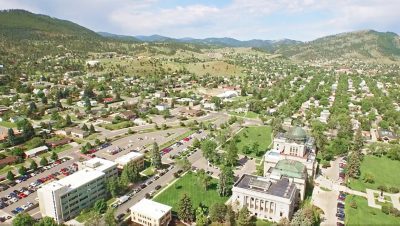 An aerial view of Helena, Montana