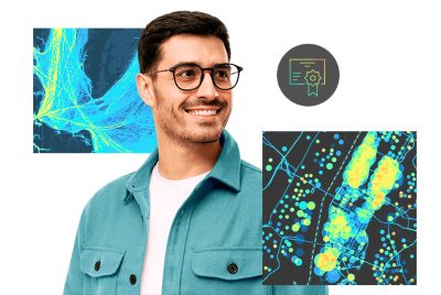 A world map showcasing various blue circular data points distributed across continents. 