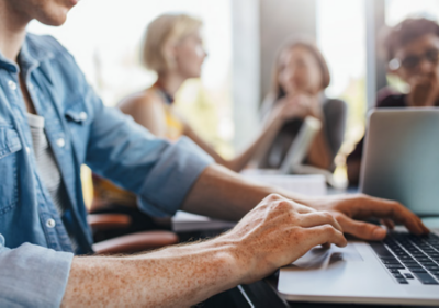 The Esri logo, the word "Community", a person with a globe at the top left, an abstract map on the bottom left, and a blue circle contains the text "GEO GEEK" on the right