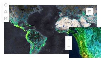 A detailed heatmap showcasing global vegetation density across continents.