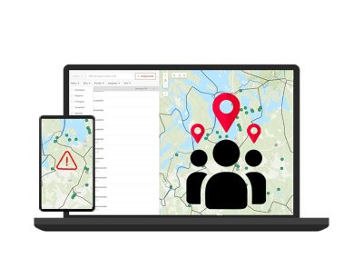 Kuvituskuva, missä kuvataan asiakastietojen ja verkostotietojen integraatiota