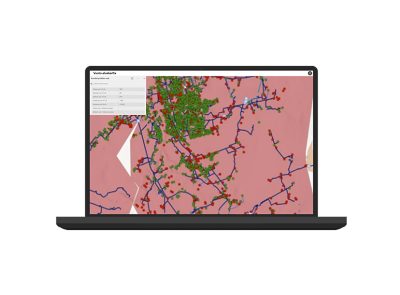 Kuvituskuva, missä on vesitaselaskennasta karttanäkymä