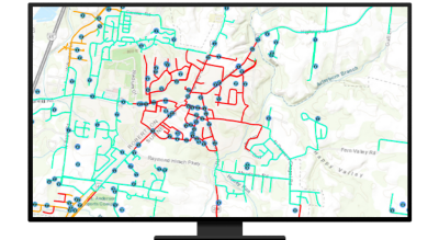 Map of water infrastructure