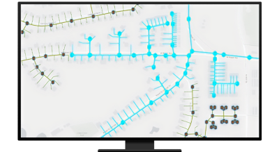 ArcGIS Utility network map of water lines