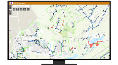 Map of stormwater system
