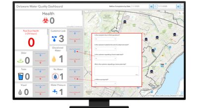 Delaware water quality dashboard with map