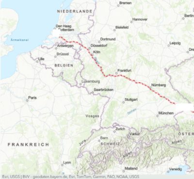 Map Wien nach Rotterdamm - in FieldMaps