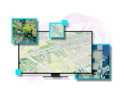 Kuvituskuva, missä on erilaisia visualisoituja näkymiä verkon tilasta