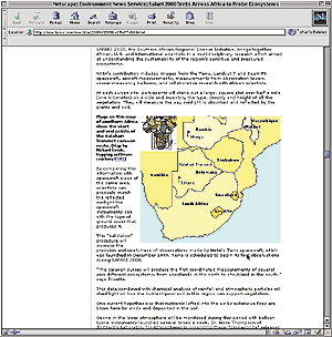 ENS map of Southern Africa