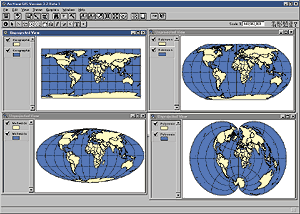 ArcView GIS projection utility screen shots