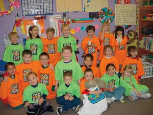 Mrs. Allen's 2000-2001 kindergarten class at DeAnza Elementary School