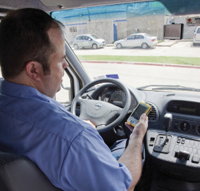 ArcLogistics Navigator in use inside a Shalen truck