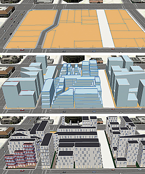 Maximum building blocks and a residential design that adhere to local zoning laws.