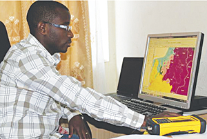 Florent Bigirimana, head of the GIS section of the National Institute of Statistics of Rwanda.