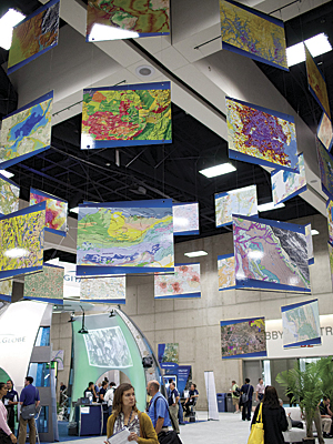 the exhibit hall floor