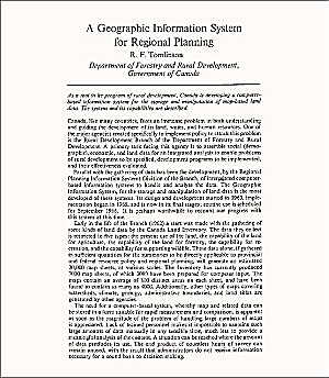 The first known published use of the term <em>Geographic Information System</em> in August 1968.