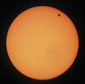 This image of Venus eclipsing the sun was taken with an Apple iPhone 4. 