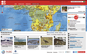 The geography of lion habitats can be studied and analyzed on the IUCN Red List of Threatened Species map service portal.