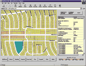 The Map Display presents the results of the user-defined property searches.