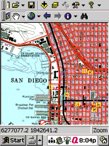 ArcPad supports industry-standard vector map and raster images