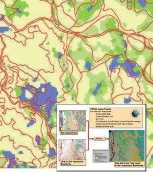 Using ArcView GIS software's Spatial Analyst extension to create an enhanced national soils map
