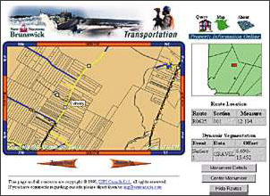 New Brunswick Department of Transportation web page