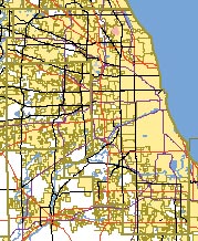 a map of the Chicago metropolitan area