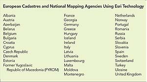 European Cadastres and National Mapping Agencies using Esri technology
