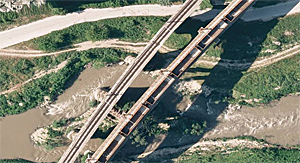 An orthophoto map with 10-cm resolution of the railway infrastructure of Veliko Tarnovo City. (Images courtesy NRIC.)