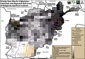 Habitat maps are used by the Wildlife Conservation Society to prioritize the entire surface of Afghanistan.