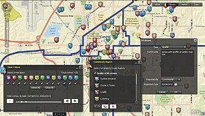 ArcGIS 10.1 users can customize map templates and deploy them as interactive community dashboards.
