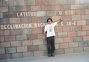 Cary Stiebel at equatorial monument